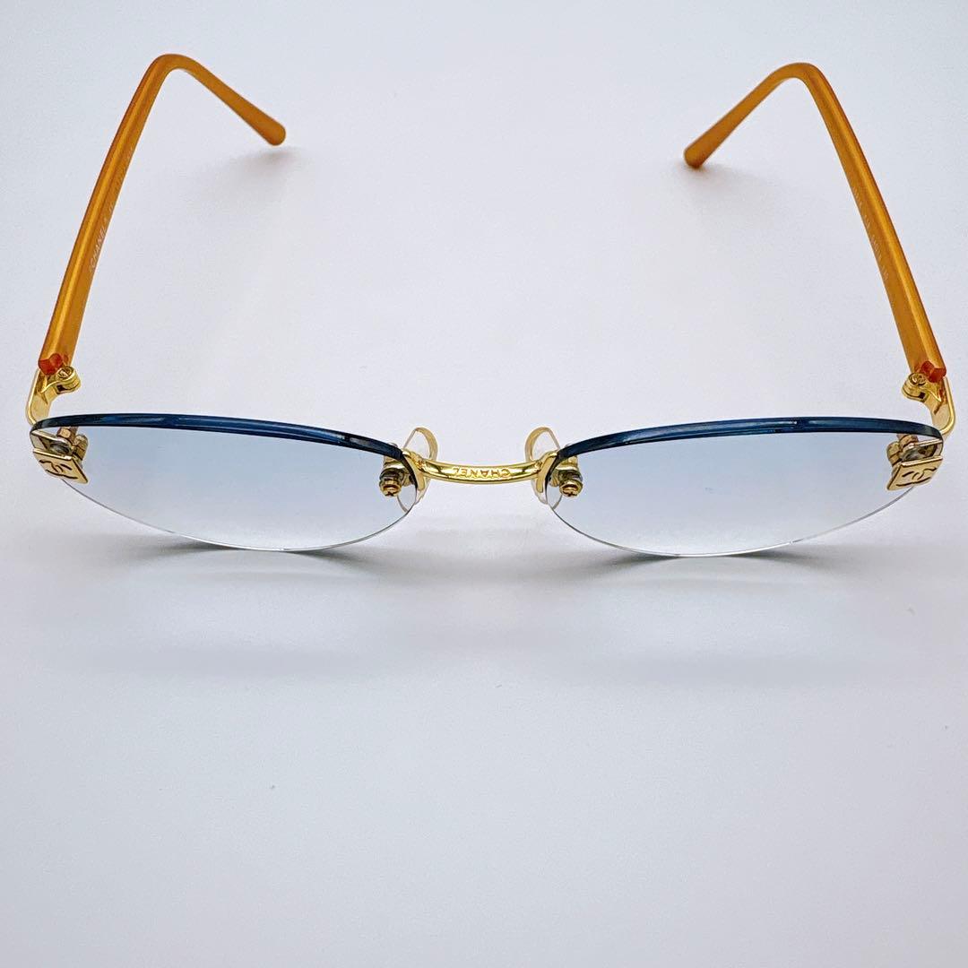 CHANEL シャネル メガネ 2027K K18 リムレス 総重量29.7g