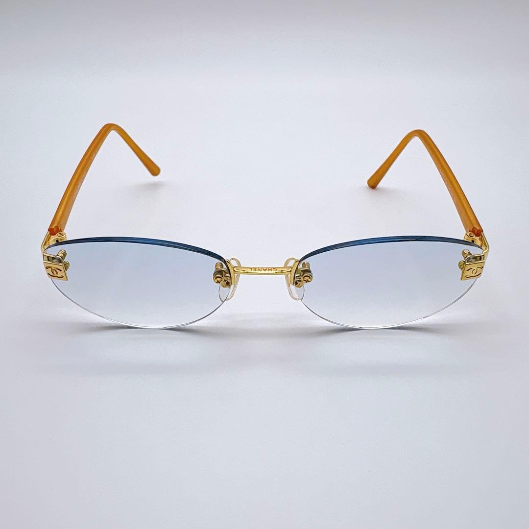 CHANEL シャネル メガネ 2027K K18 リムレス 総重量29.7g