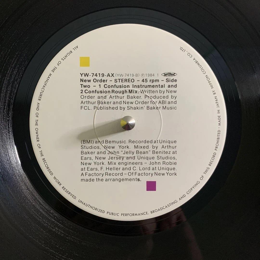 New Order / Confusion 日本盤12\"シングル