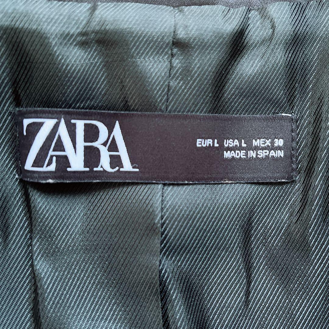 極美品✨ZARA ザラ サテン襟 タキシードジャケット L