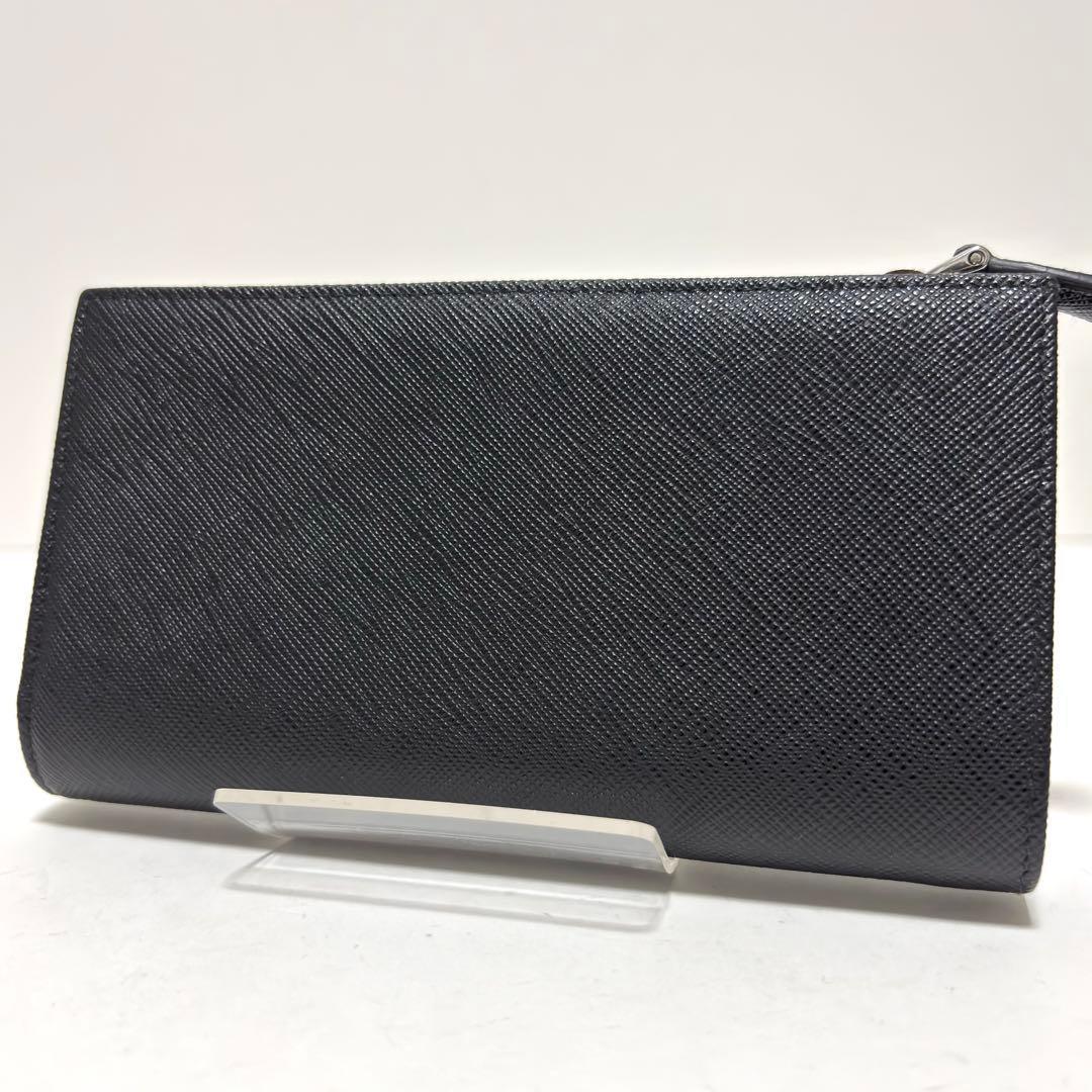 553✨ほぼ新品✨PRADA プラダ 折り財布 サフィアーノトライアングル 黒