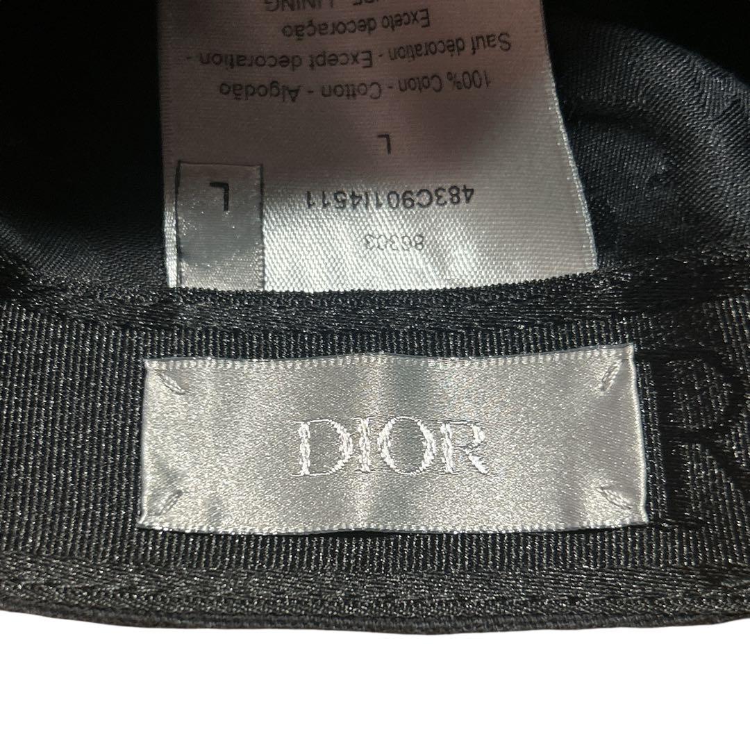 DIOR HOMME アーチロゴ刺繍　キャップ ブラック　Lサイズ