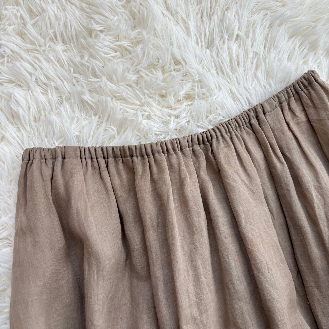 極美品✨Plage Linen フレアスカート リネン100%マキシ丈