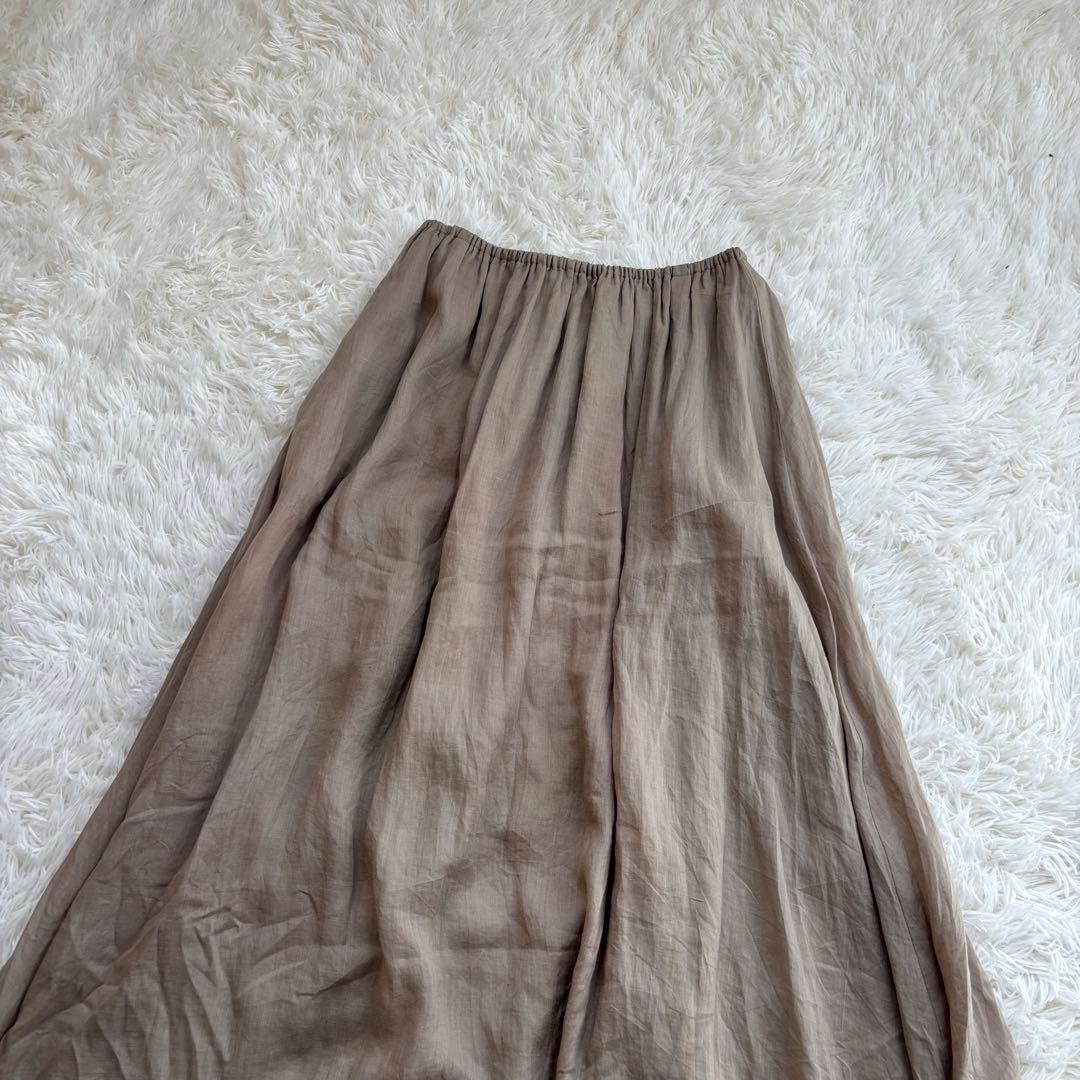 極美品✨Plage Linen フレアスカート リネン100%マキシ丈
