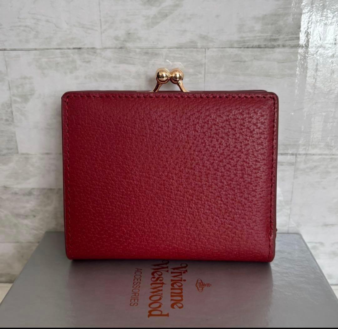 Vivienne Westwood がま口 二つ折り財布 オーブ　シックなレッド
