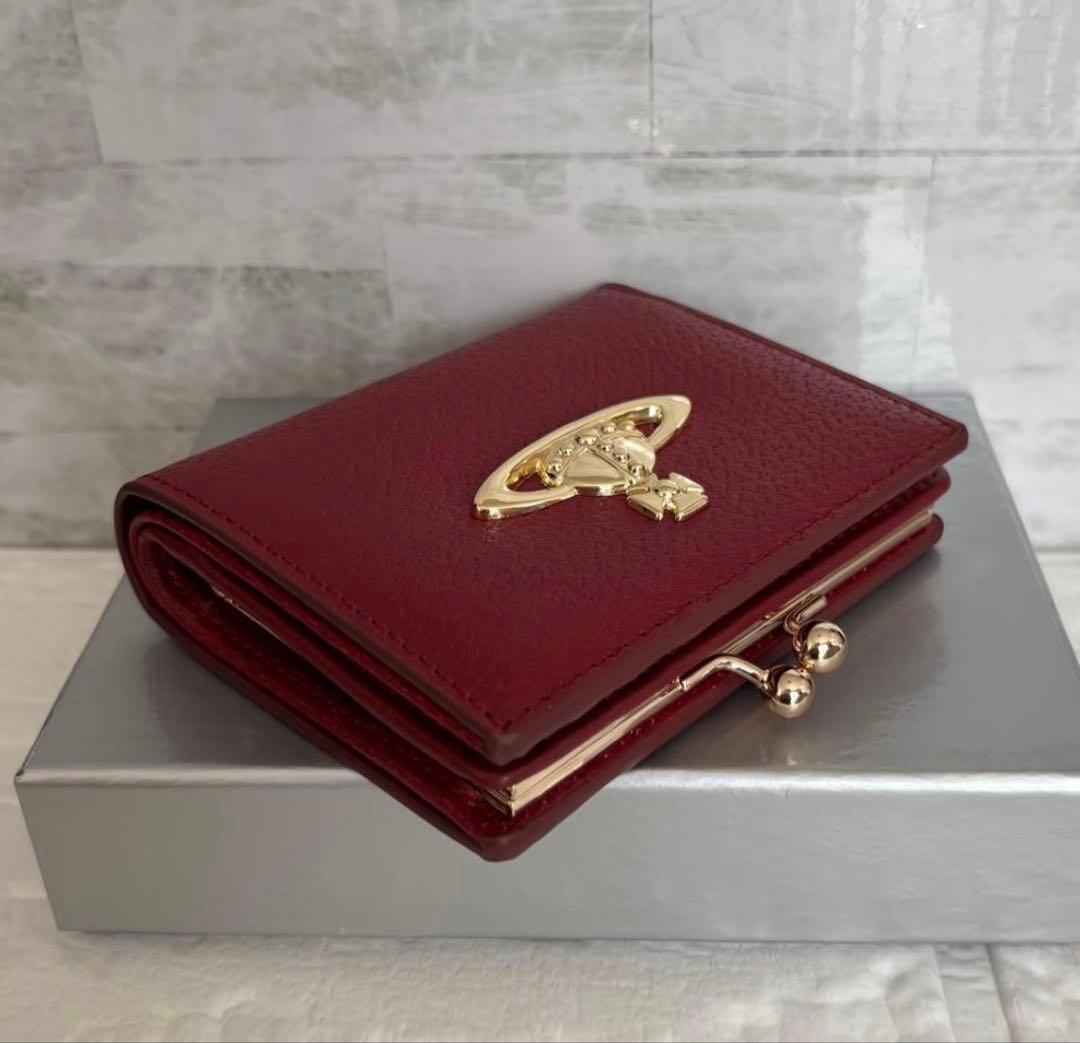 Vivienne Westwood がま口 二つ折り財布 オーブ　シックなレッド