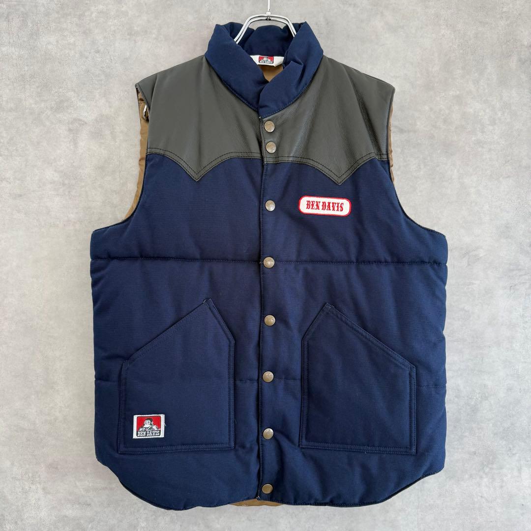 美品 BEN DAVIS ベンデイビス 中綿ベスト ネイビー XL
