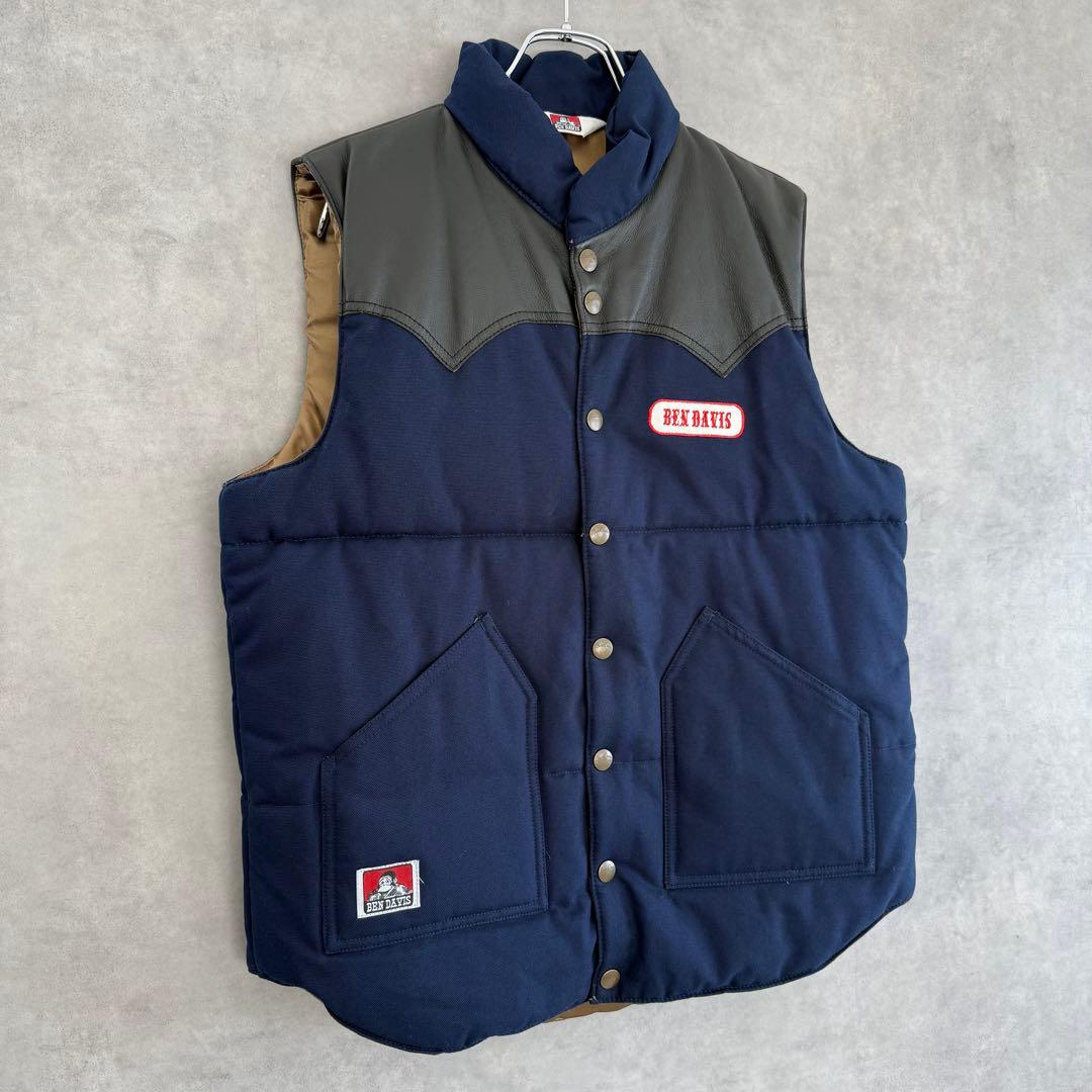 美品 BEN DAVIS ベンデイビス 中綿ベスト ネイビー XL