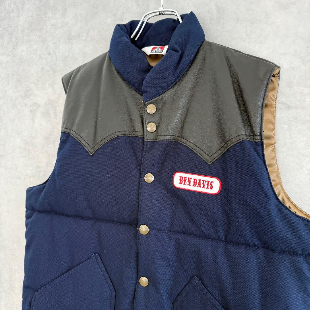 美品 BEN DAVIS ベンデイビス 中綿ベスト ネイビー XL