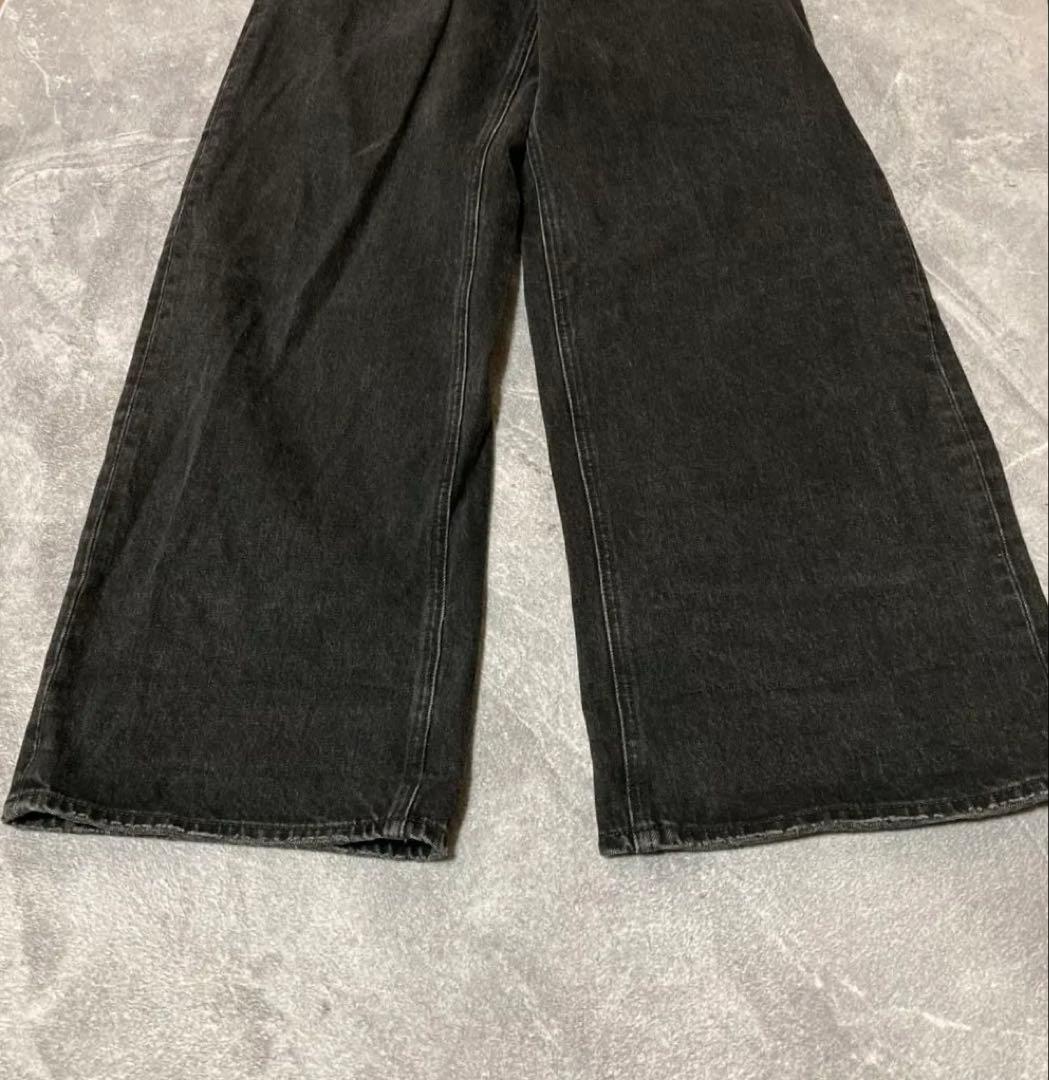 moussy CROSS WAIST WIDE STRAIGHT ブラック　2