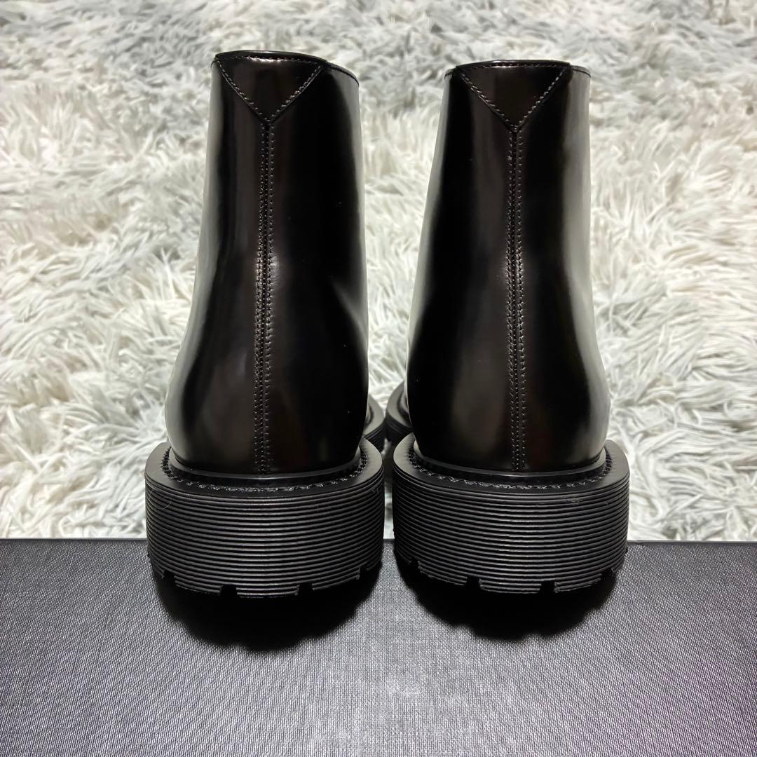【新品未使用】SAINT LAURENT 本革 エナメル 38 イタリア製 箱○