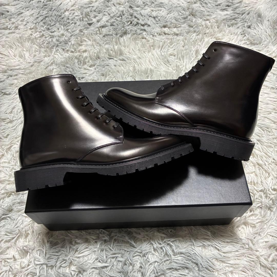 【新品未使用】SAINT LAURENT 本革 エナメル 38 イタリア製 箱○