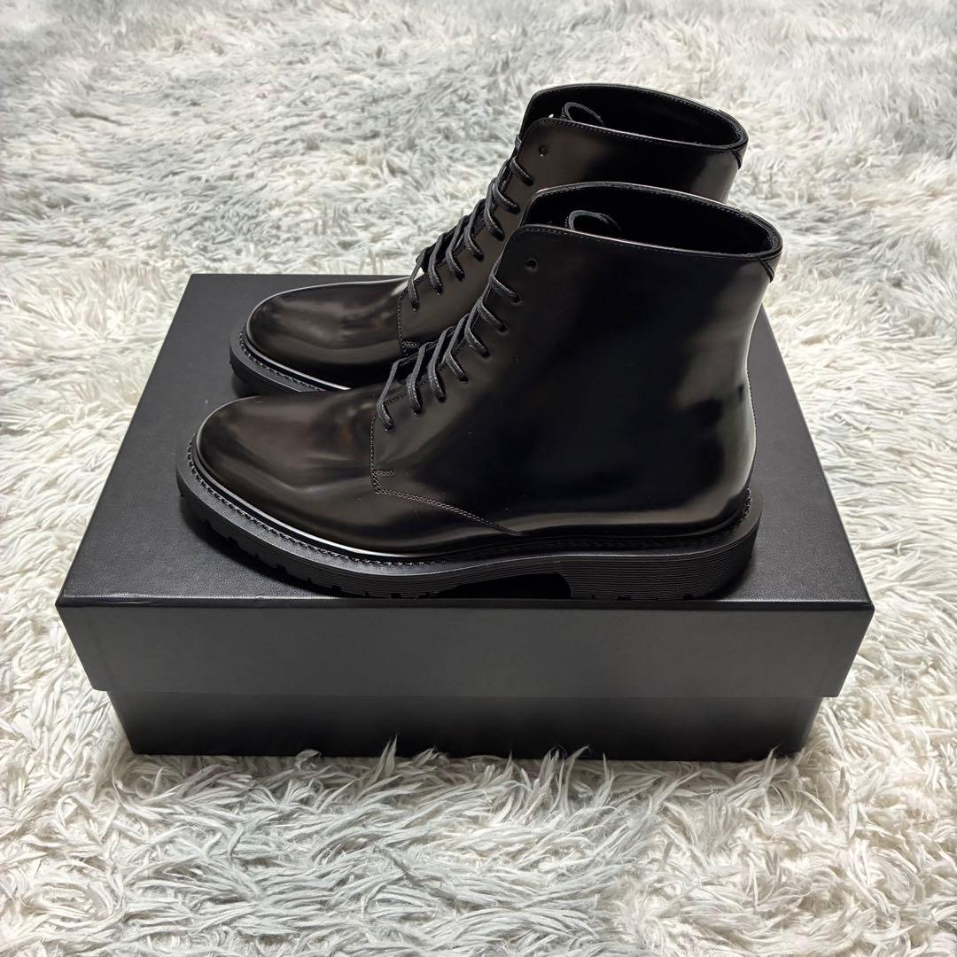 【新品未使用】SAINT LAURENT 本革 エナメル 38 イタリア製 箱○