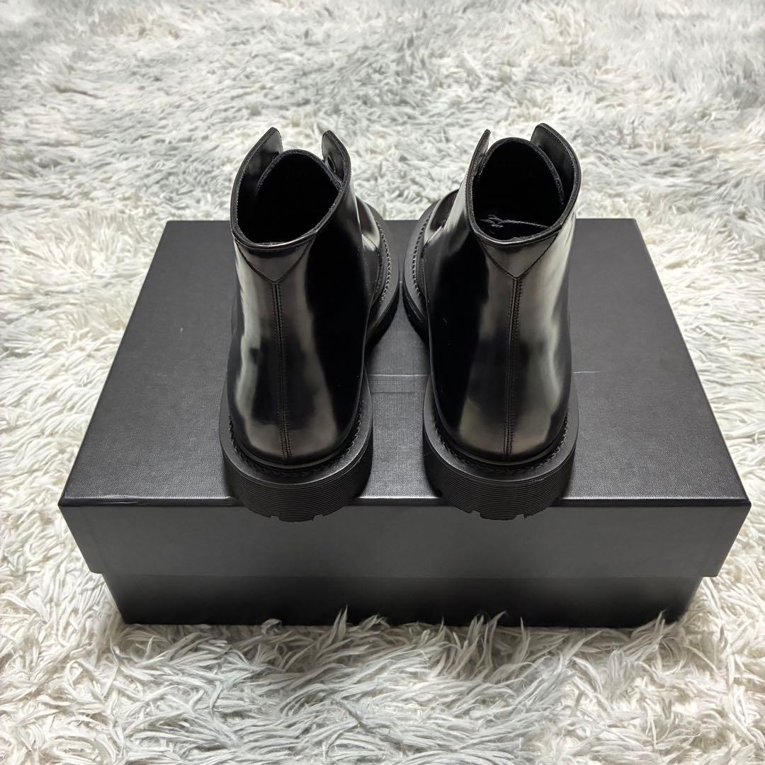 【新品未使用】SAINT LAURENT 本革 エナメル 38 イタリア製 箱○