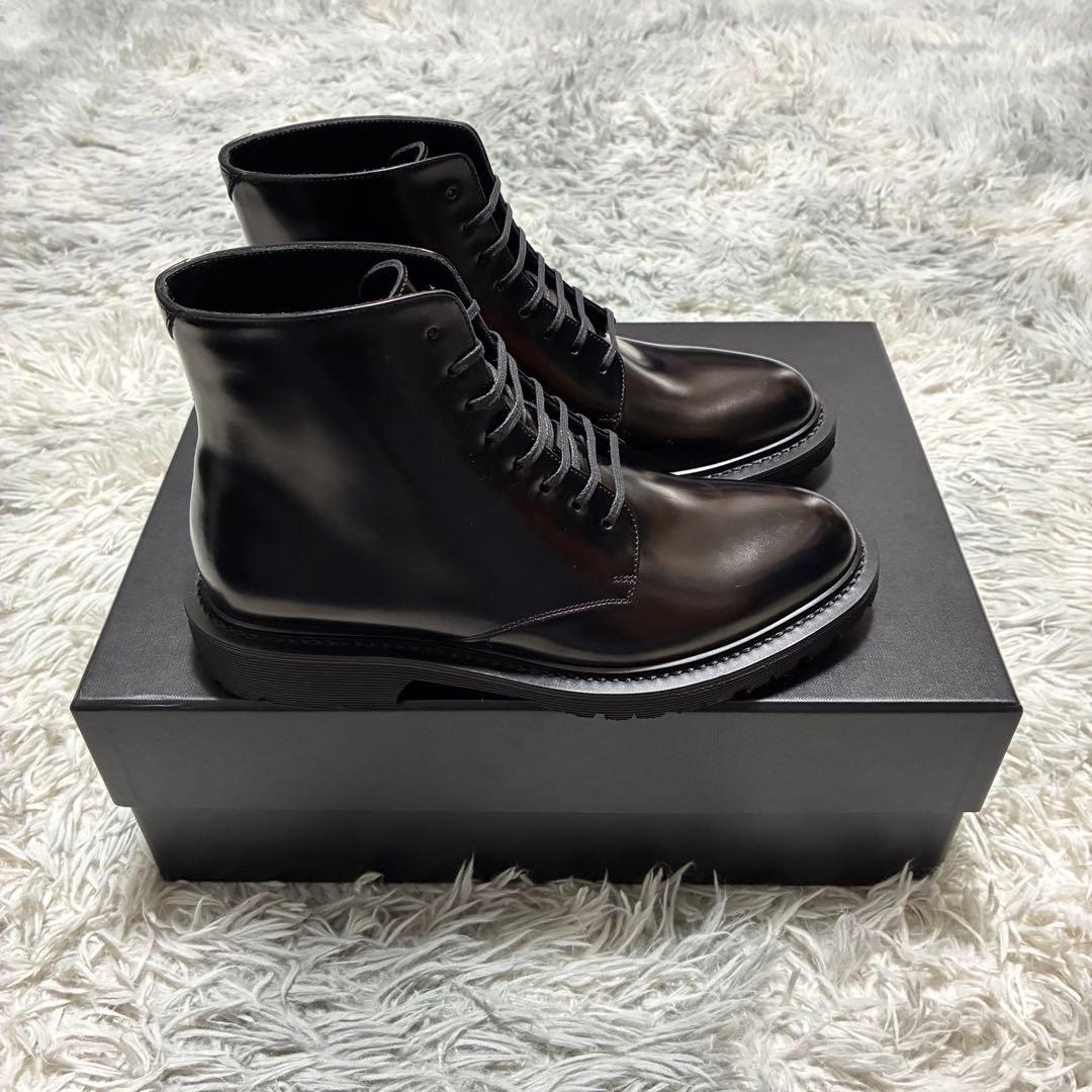 【新品未使用】SAINT LAURENT 本革 エナメル 38 イタリア製 箱○