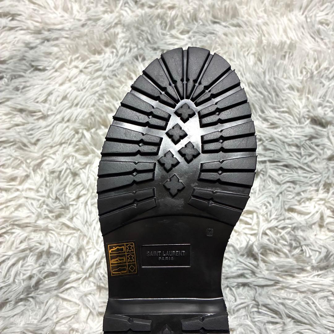 【新品未使用】SAINT LAURENT 本革 エナメル 38 イタリア製 箱○