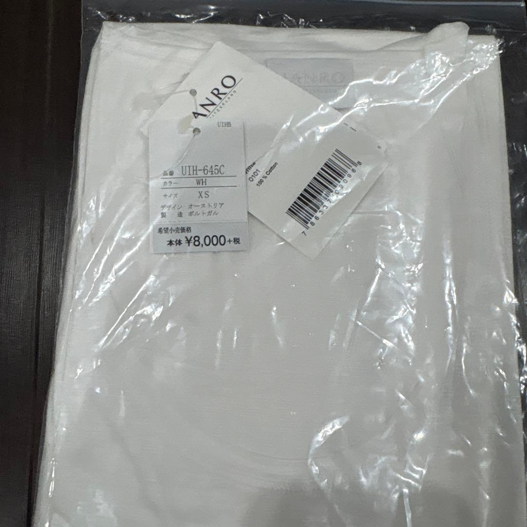 HANRO XS ブラック　ホワイト　Tシャツ 8枚セット