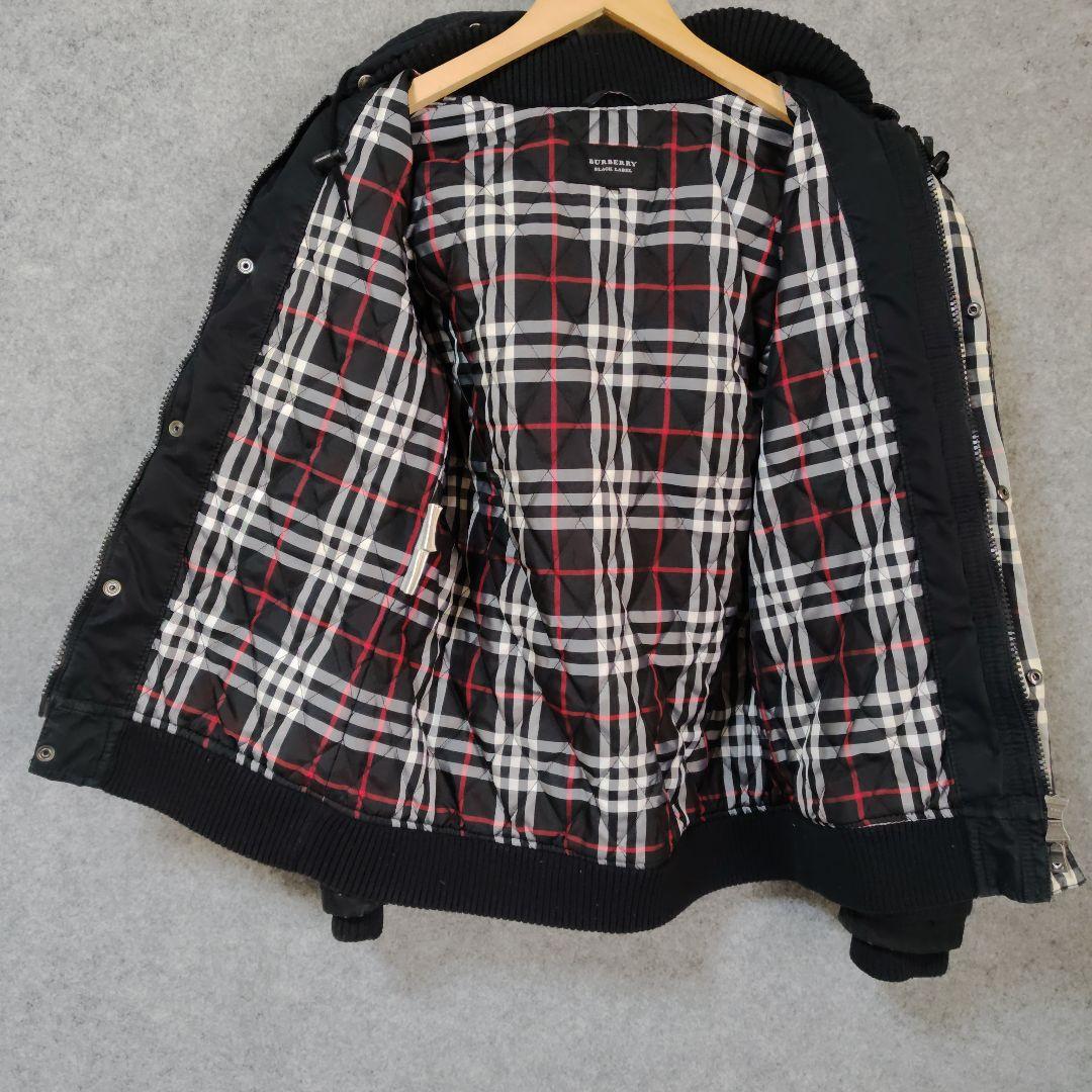 BURBERRY BLACK LABELブラック ナイロンジャケット ファーなし