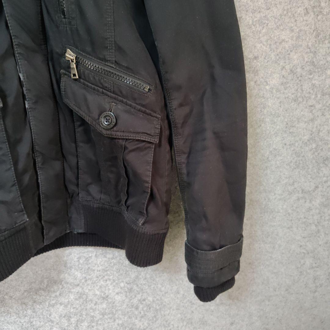 BURBERRY BLACK LABELブラック ナイロンジャケット ファーなし