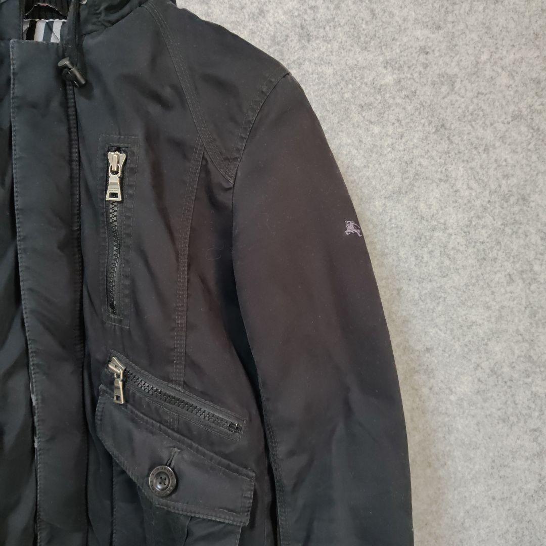 BURBERRY BLACK LABELブラック ナイロンジャケット ファーなし