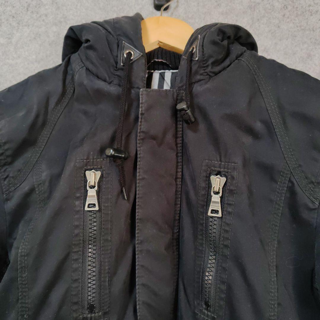 BURBERRY BLACK LABELブラック ナイロンジャケット ファーなし