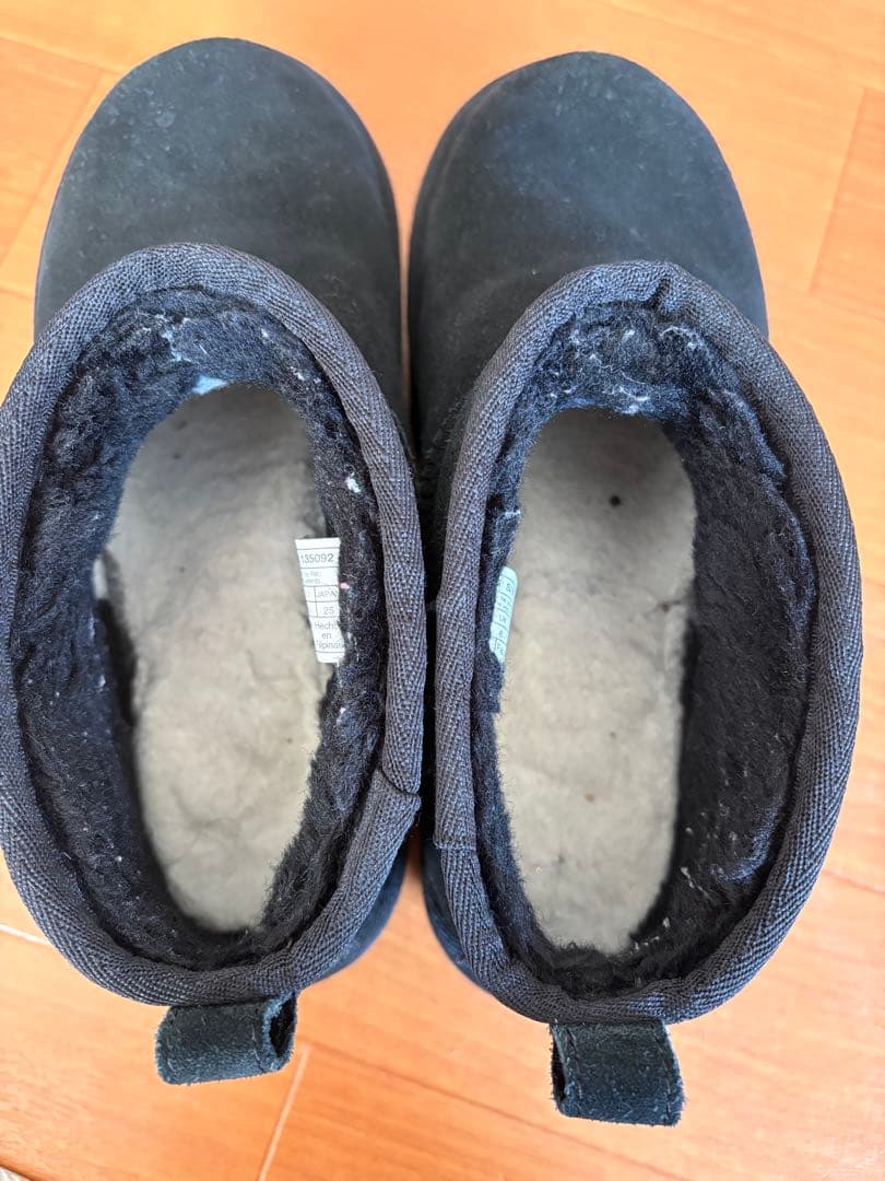 UGG ブラック ムートンブーツ厚底　25cm