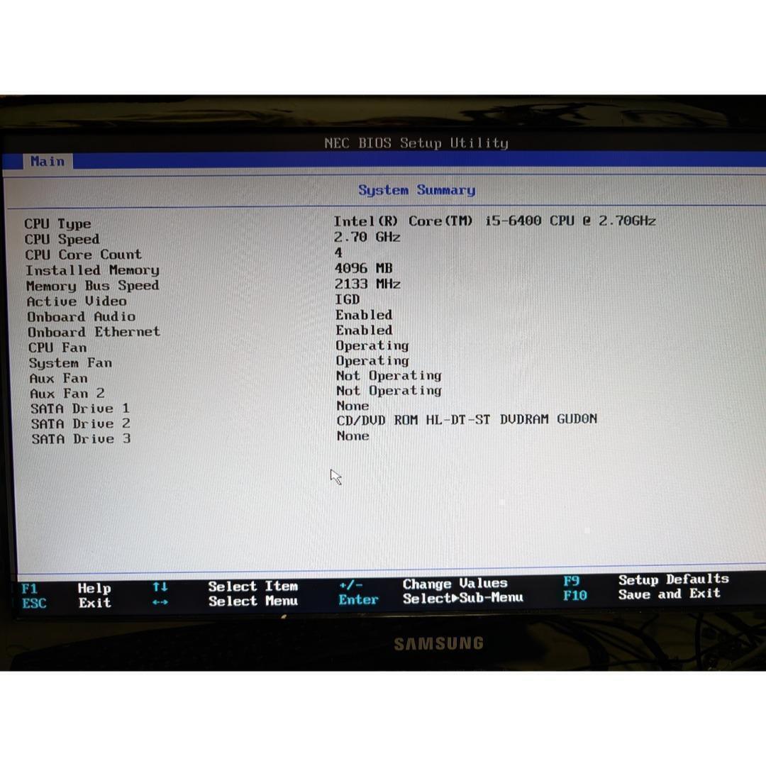NEC Core i5-6400 mem4・HDDなし MK27ML-T