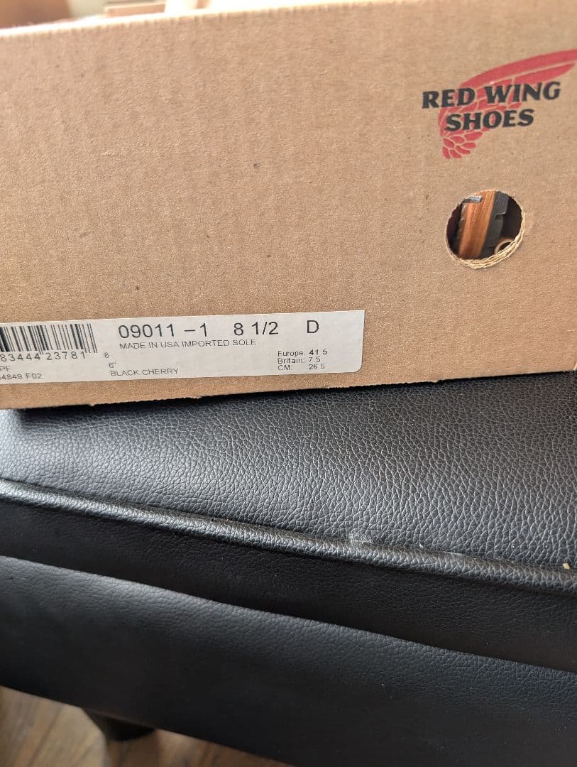 RED WING SHOES ブラックチェリーブーツ 8 1/2 D