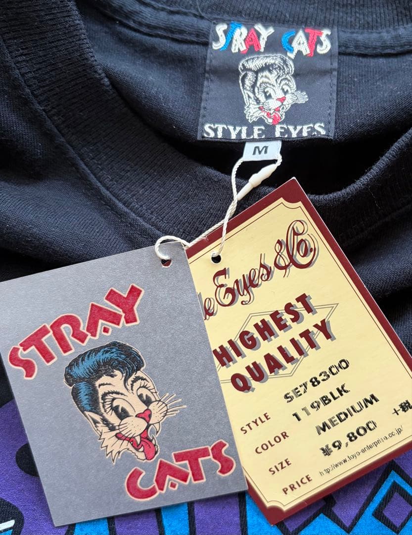 Stray Cats 東洋エンタープライズ Tシャツ Mサイズ未使用新品。