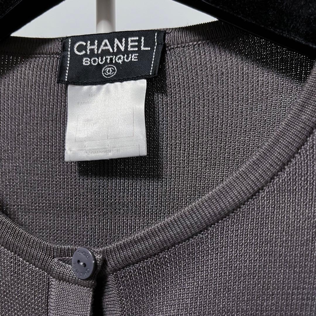 CHANEL 98Cコットン アンサンブル カーディガンタンクトップ