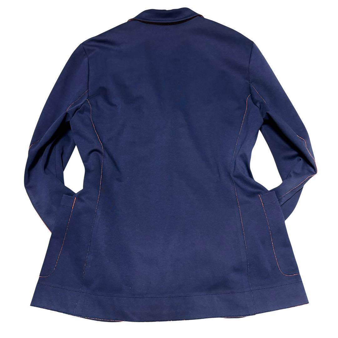 美品 Bob ボブ XL テーラードジャケット アンコン ストレッチ ネイビー