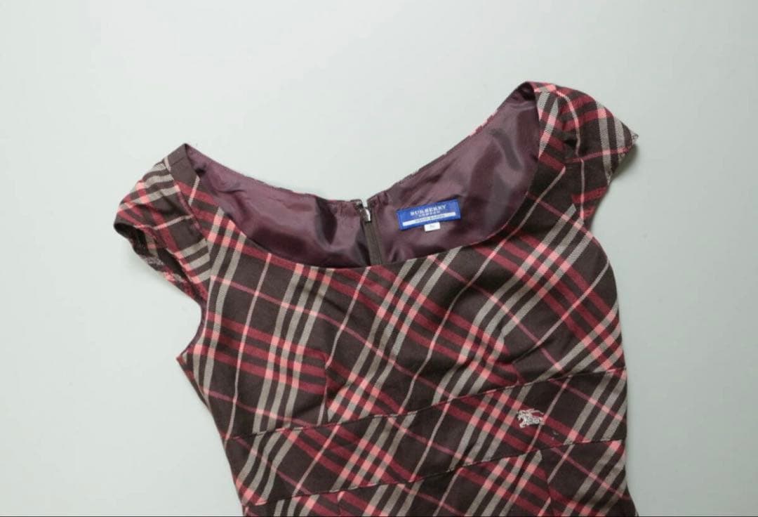 極美品 BURBERRY BLUE LABEL ノバチェック ワンピース 36