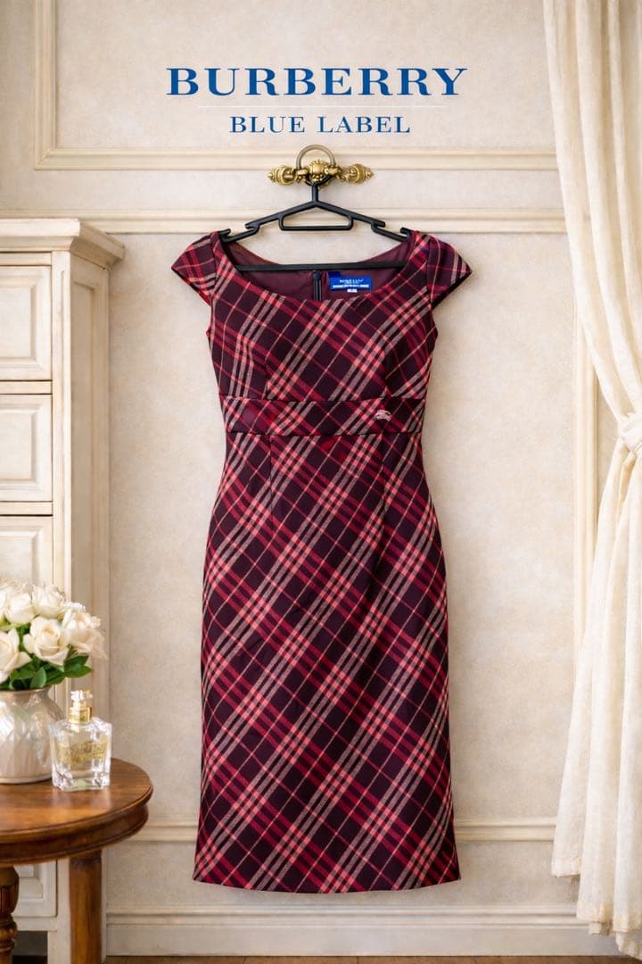 極美品 BURBERRY BLUE LABEL ノバチェック ワンピース 36
