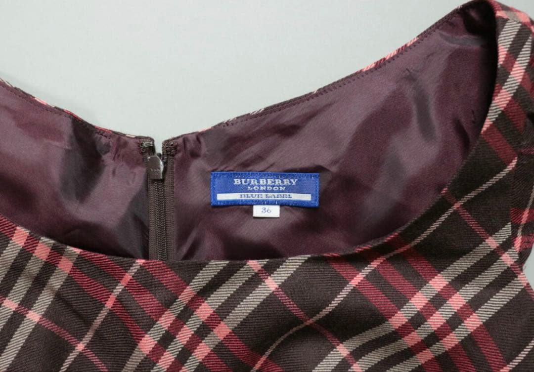 極美品 BURBERRY BLUE LABEL ノバチェック ワンピース 36