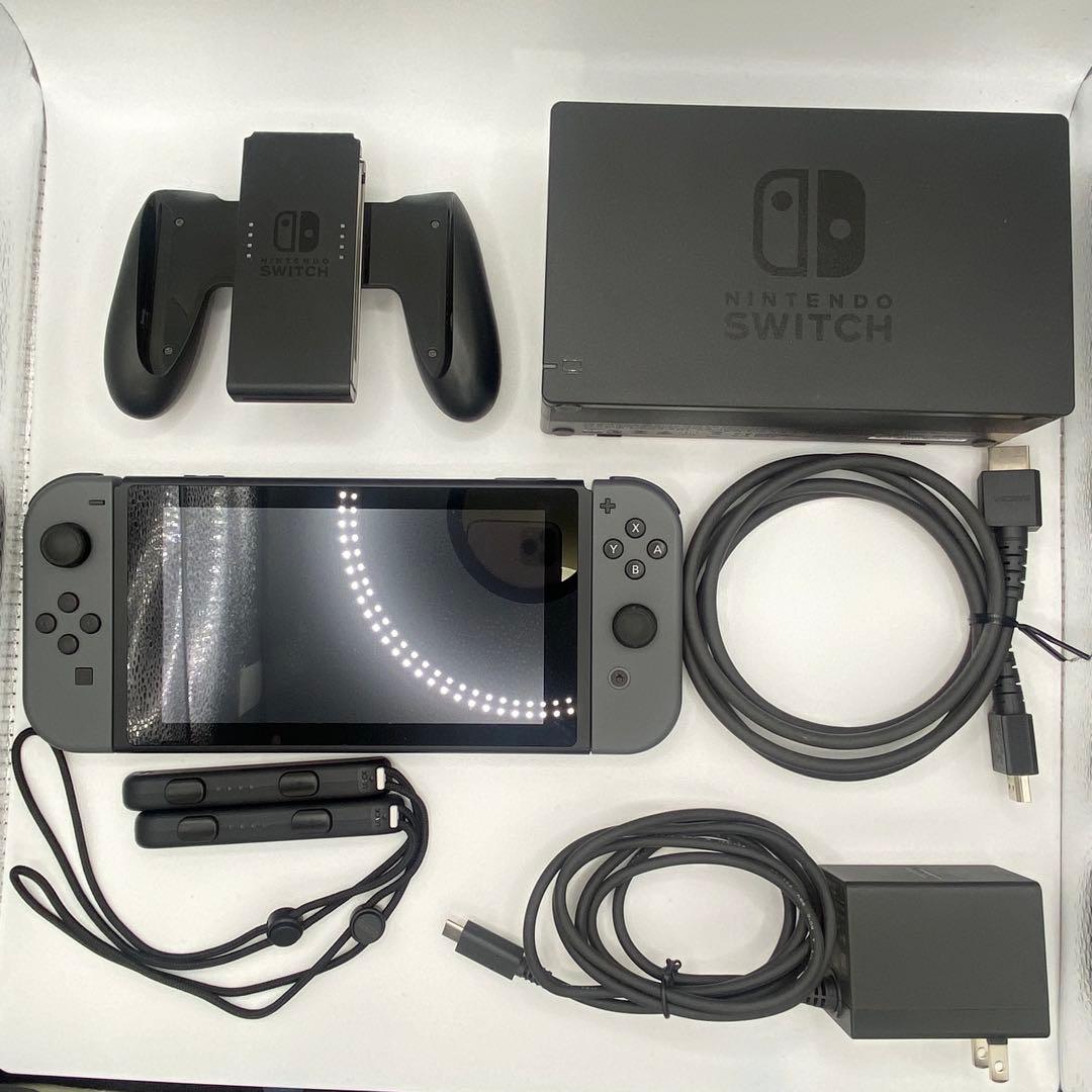 【美品】Switch本体 グレー バッテリー強化版＋256GB SDカード付き