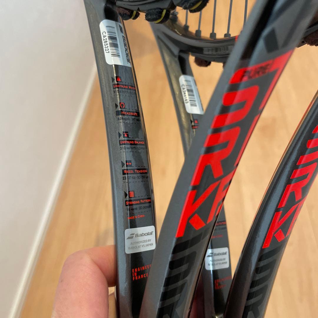 藤*哉様 Babolat Pure Strike VS 極美品2本セット グリッ
