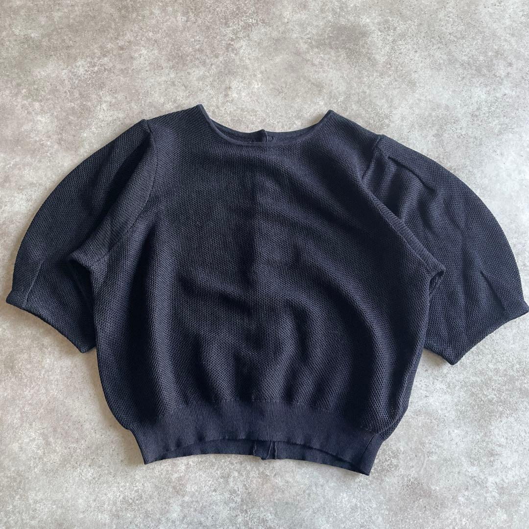 極美品✨Ballseyパールメッシュコンビ 2wayクルーネックプルオーバー