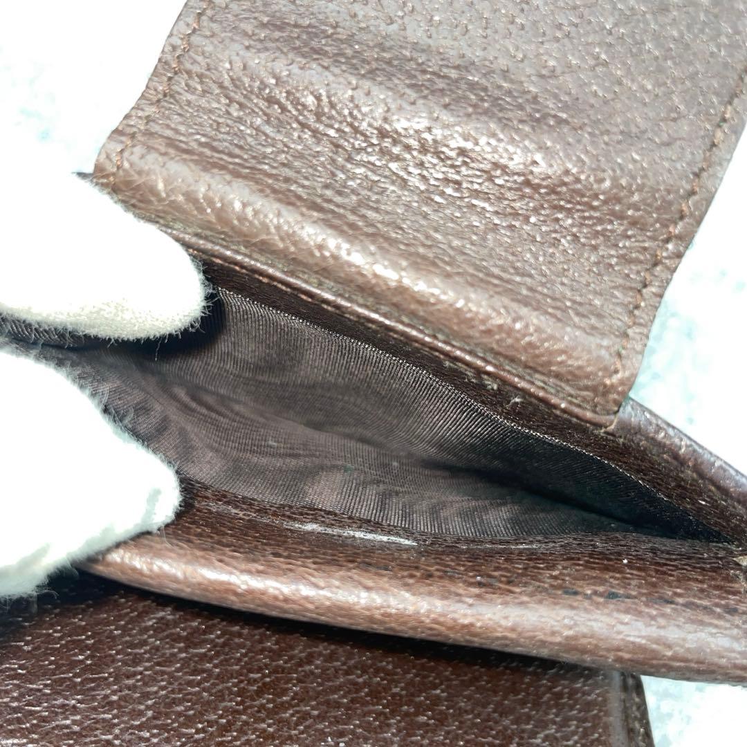 【微美品】GUCCI グッチ 折り財布 ベージュ GG総柄 シェリーライン