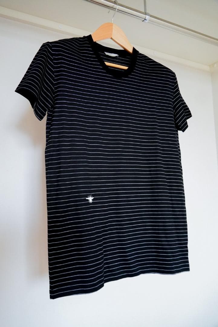 Dior Homme 09AW Bee刺繍 ボーダーカットソー XS