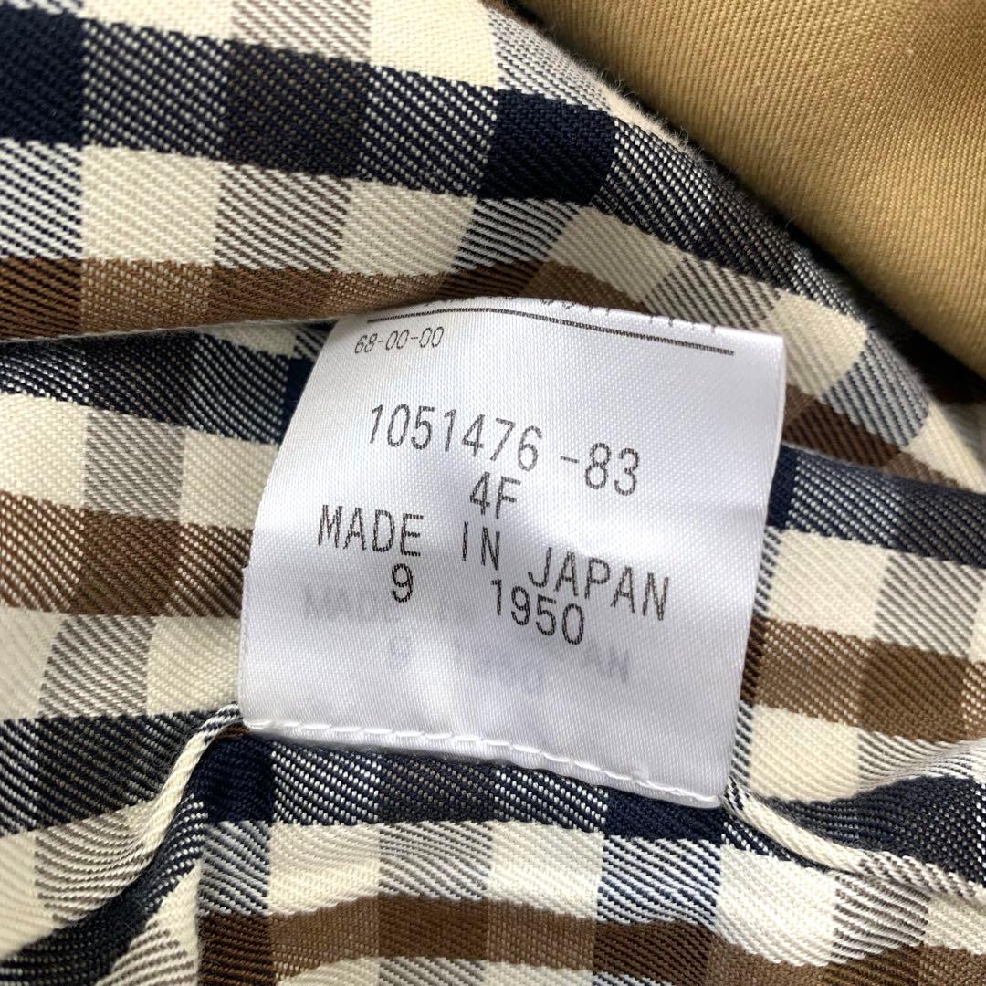 むう様 Aquascutum ステンカラーコート クラブチェック コットン