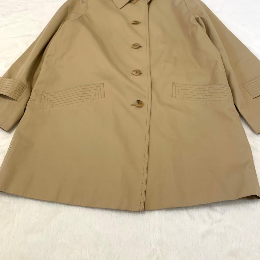 むう様 Aquascutum ステンカラーコート クラブチェック コットン