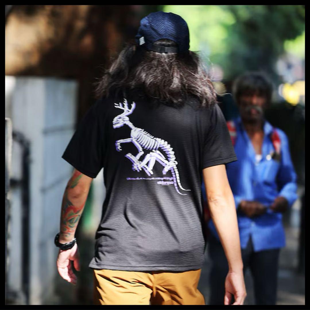 ELDORESO エルドレッソ ダイナソーTシャツ ユニセックス L ブラック