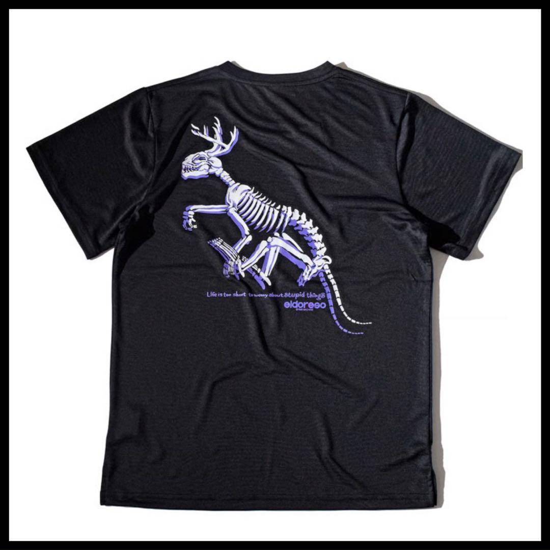 ELDORESO エルドレッソ ダイナソーTシャツ ユニセックス L ブラック