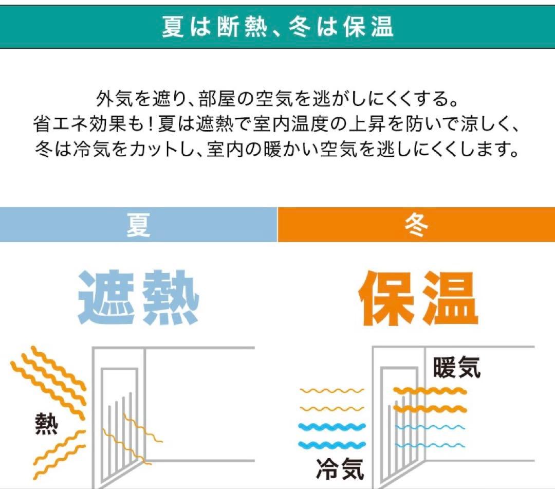 ニトリ　ベージュカーテン遮熱・保温