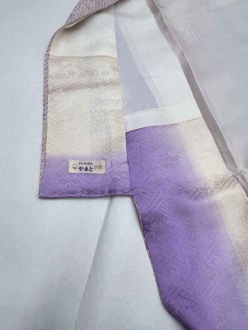 やまと誂製　正絹　成人式　振袖　絞り染め　銀彩加工　駒刺繍