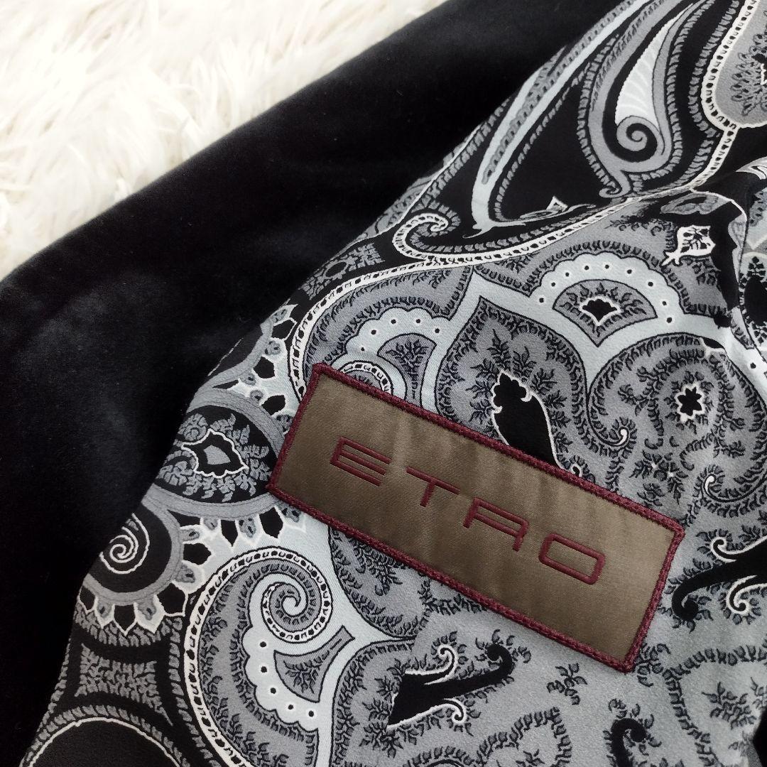 20903✨️ETRO エトロ ベロア ペイズリー ベスト ジレ メンズ 48 L