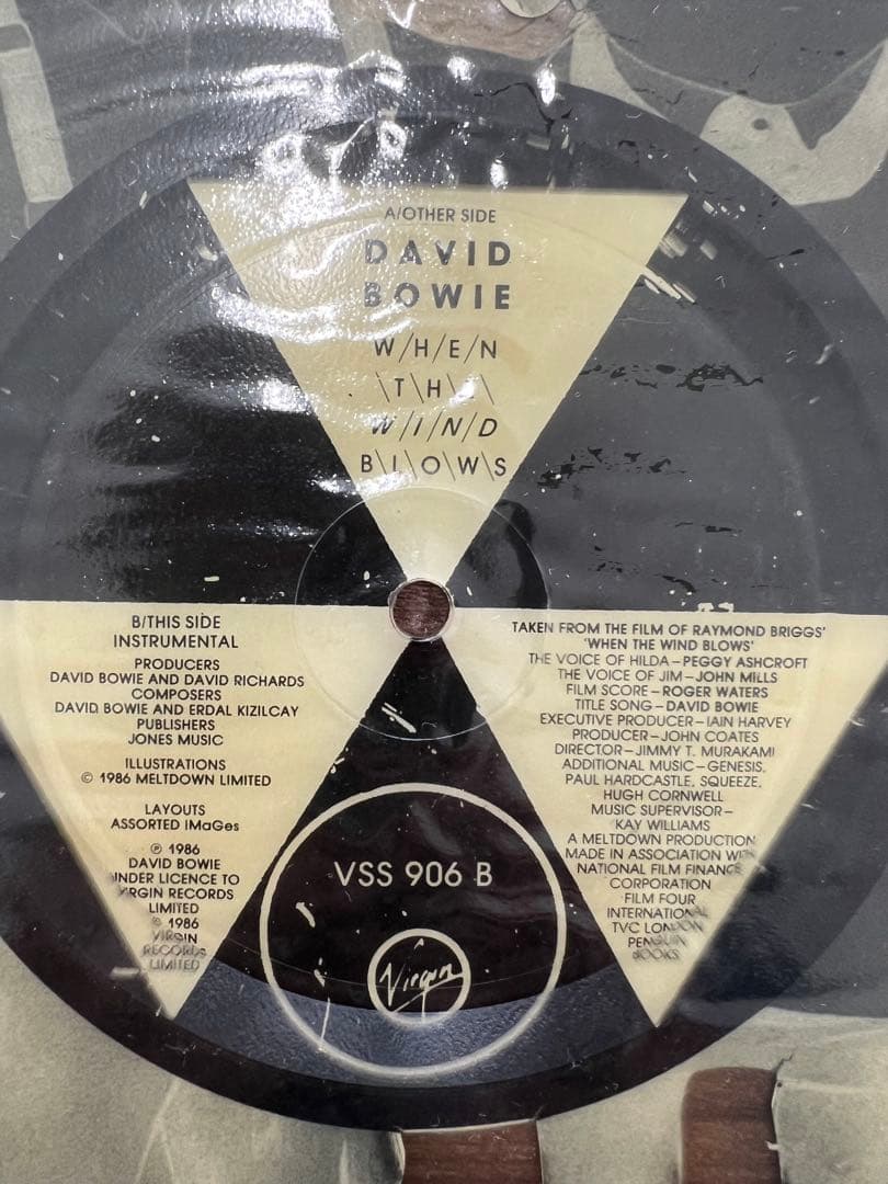 7インチアナログレコード　デヴィッド・ボウイ　風が吹くとき　中古　超レア