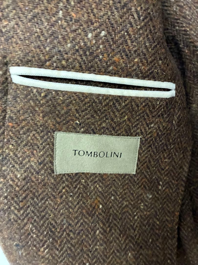 大左衛門風さん専用TOMBOLINI ブラウン46サイズツイードヘリンボーン
