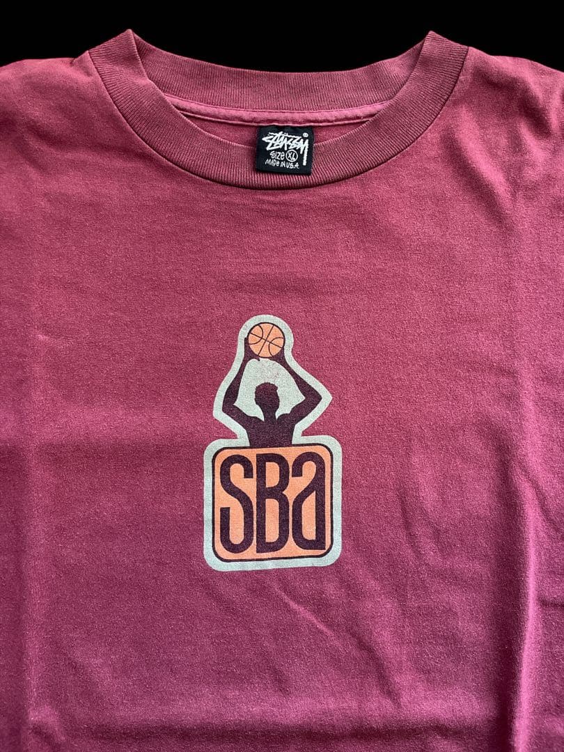 old stussy 黒タグ　tシャツ 90s