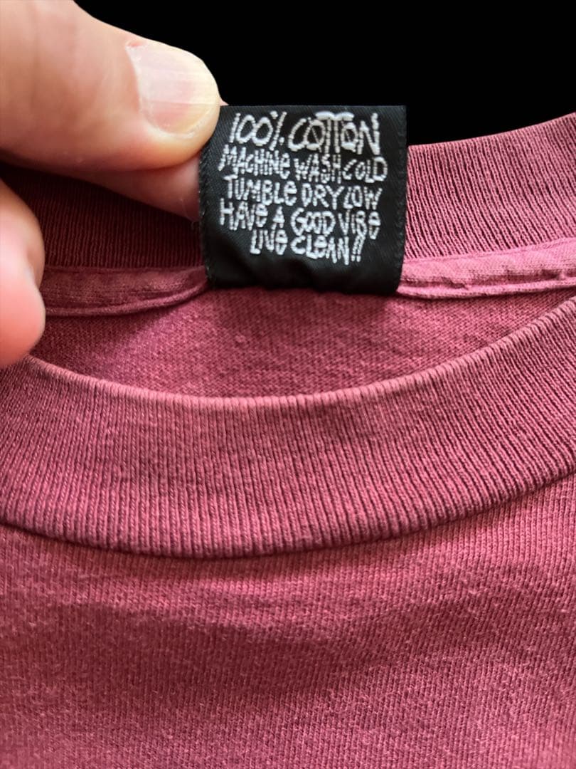 old stussy 黒タグ　tシャツ 90s